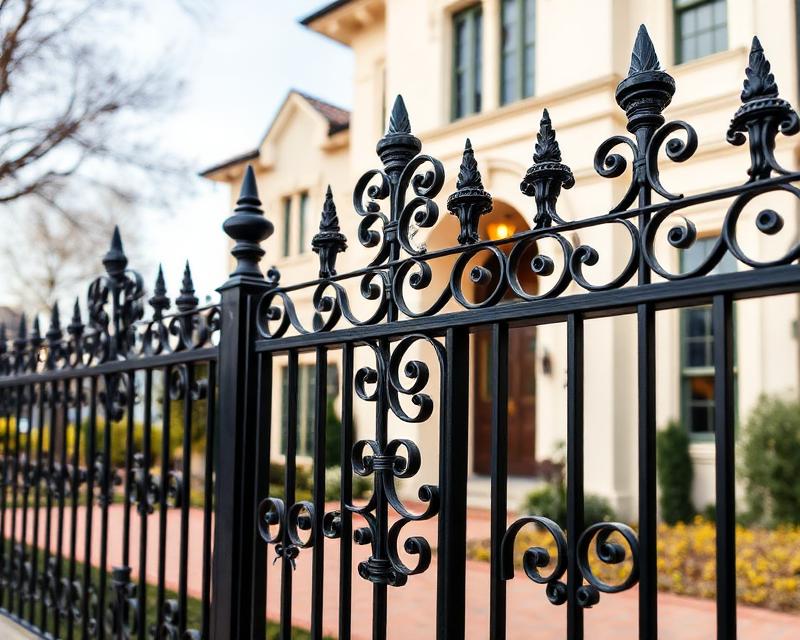 Black aluminum security fence installed by Hawk Fences of Raleigh