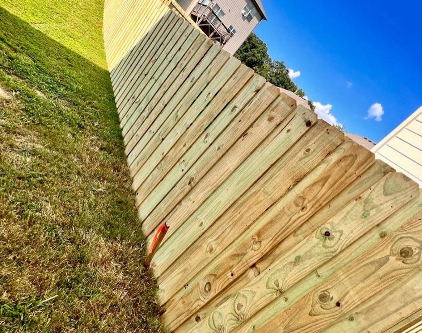 Wooden privacy fence installed at a Raleigh, NC home