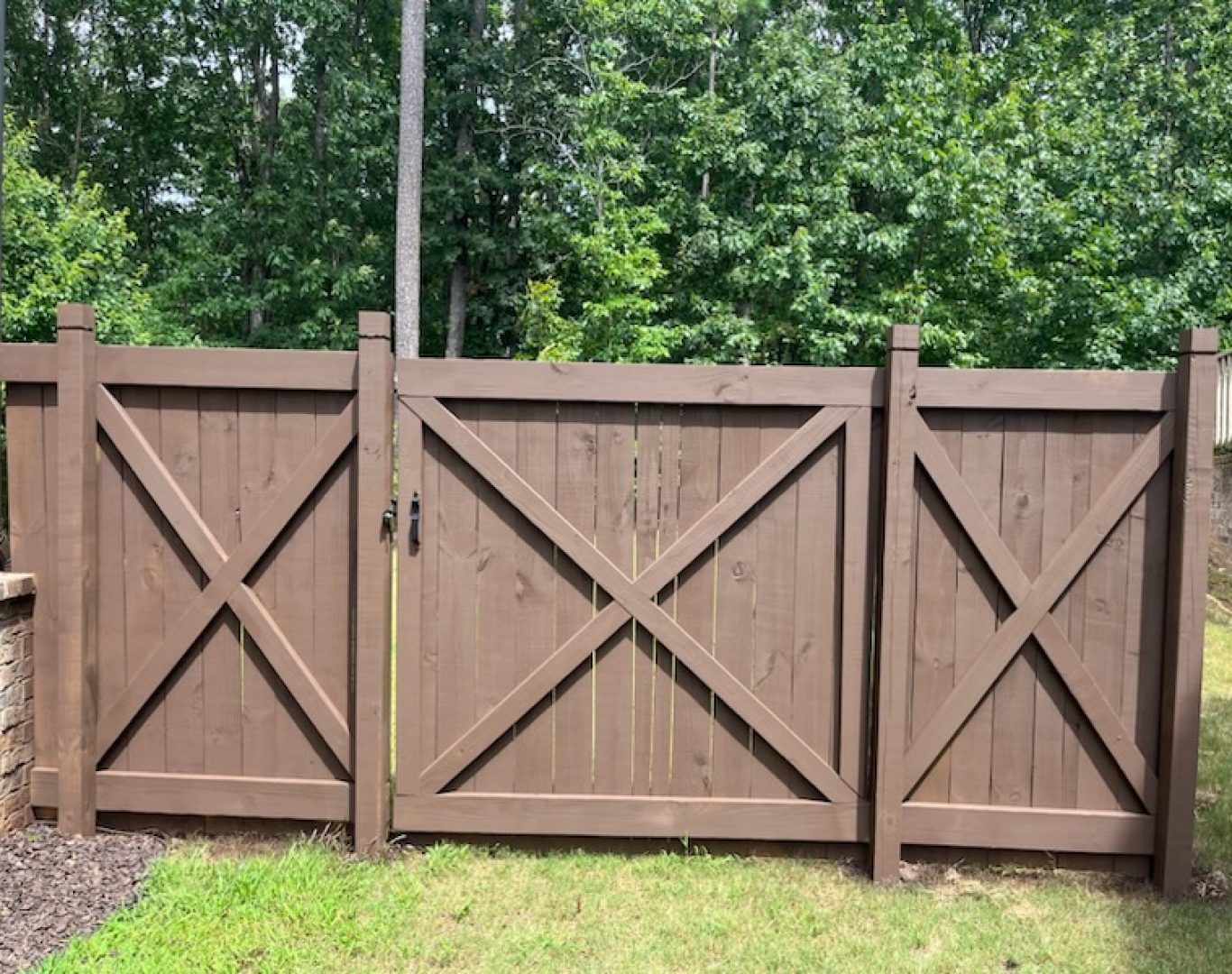 Wooden privacy fence installed at a Raleigh, NC home