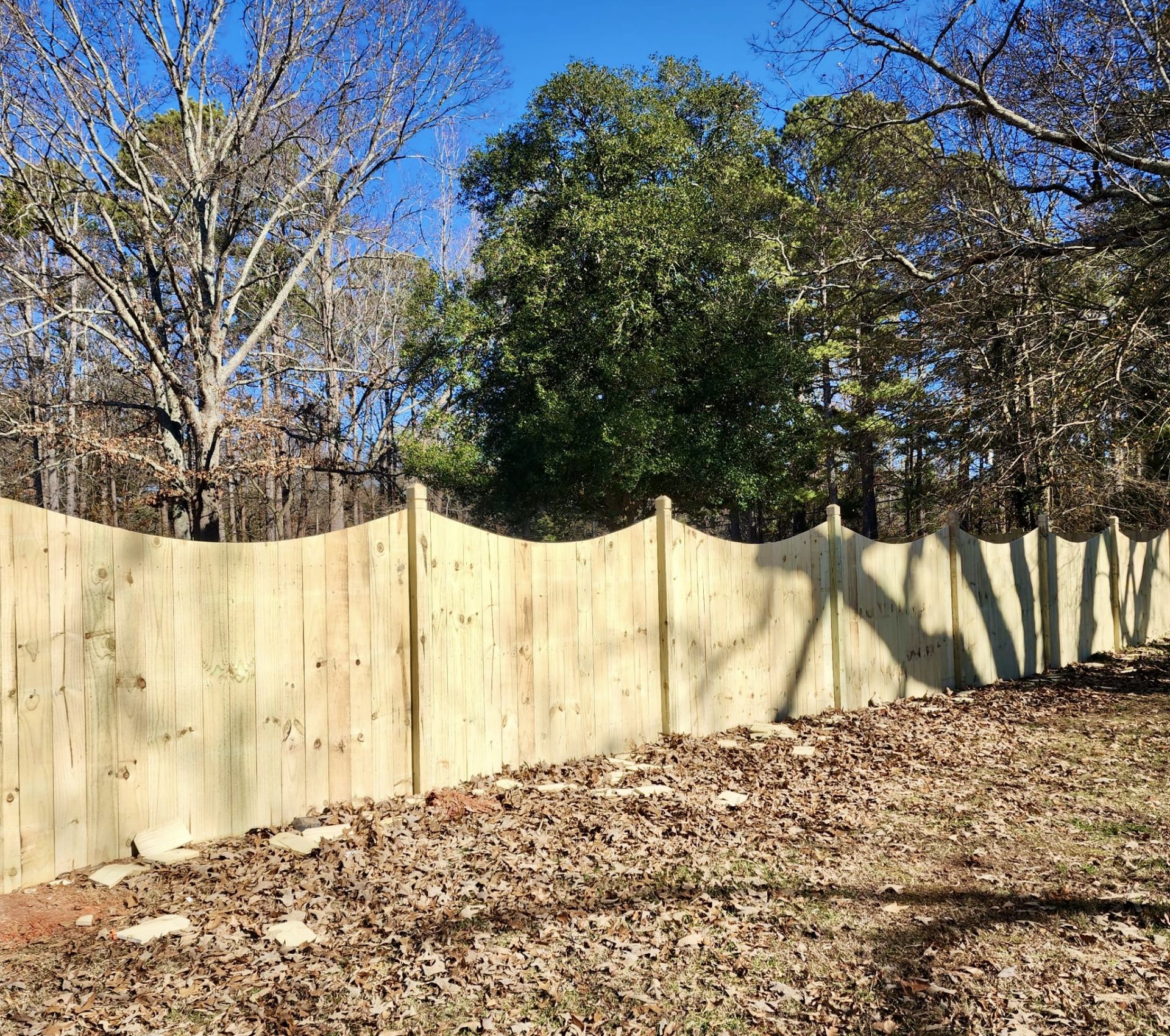 Ornamental steel fence surrounding an office park